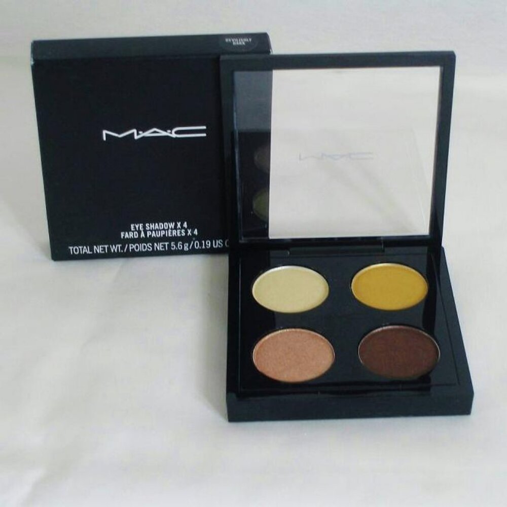 MAC Eye Shadow X 4 Devilishly Dark Boxed - Picture 1 of 3